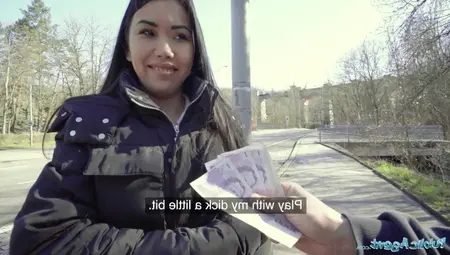 Asian Sweetheart Is Offered A Lot Of Money For A Quick Public Blowjob