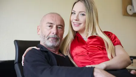 Very Old Man With A Hard Dick Fucks A Sweet Blonde Angie Lee