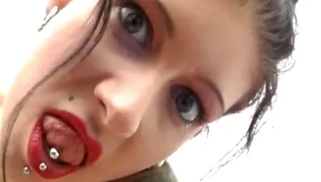 Punk German Brunette Gets Her Heavily Pierced Pussy Fucked