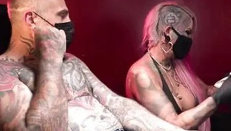 Evilyn Ink Bangs Sascha After Giving Him A Tattoo