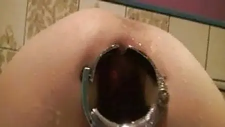 Tight Asshole Stretched By Speculum For A Water Enema