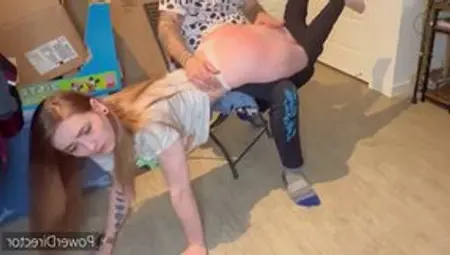 Boyfriend Gives Girlfriend A Spanking For Over Using Card