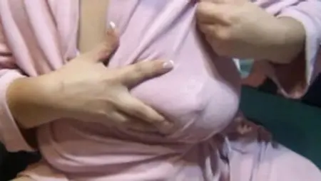 Chubby Mature Woman Is Playing With Her Big Saggy Tits
