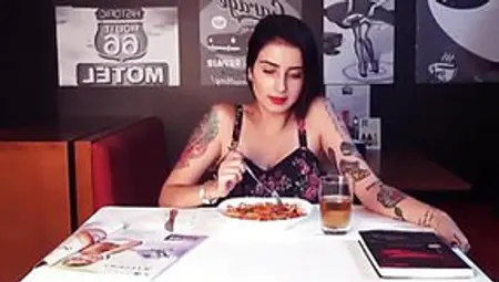 Orgasm During Eating In Restaurant