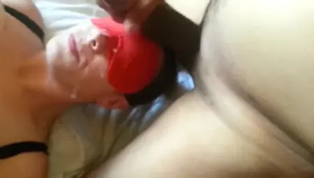 Husband Shares His Blindfolded Wife With His Perfect Friend. Threesome Fucking