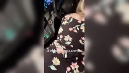 Hotwife Fucks  bull Into The Vehicle While Hubby Drives