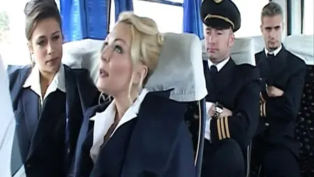 Sexy Stewardess Decided To Have Sex Before The End Of The Flight