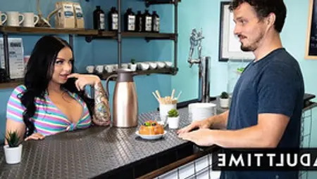 Chubby Barista Payton Preslee Gets Intimate With A Coworker In The Coffee Shop