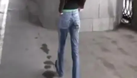 Girl Pissing In Her Pants Outdoors