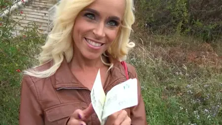 Blonde German MILF Is Offered Money For Quick Sex In A Forest