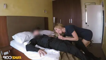 A Big Dicked Cop Fucks A Pretty Lady At A Motel While On Duty.