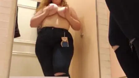 Bbw Redhead Masturbating In Forever 21 Changing Room