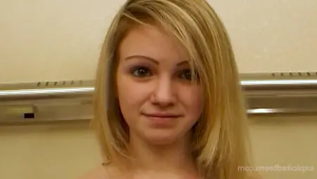 18 Yr Old Blonde Teen With Big Tits Gets Fucked