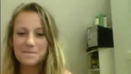 Blonde Cutie On Skype
