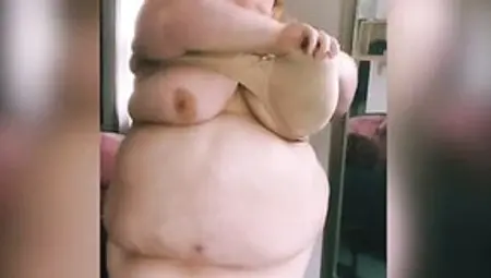 SSBBW Shows Off Strange Shaped Fat Body