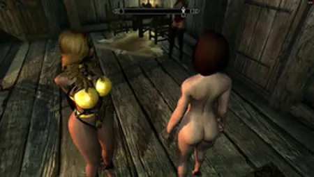 Two Gorgeous Girls In Action In An Animated BDSM Cartoon