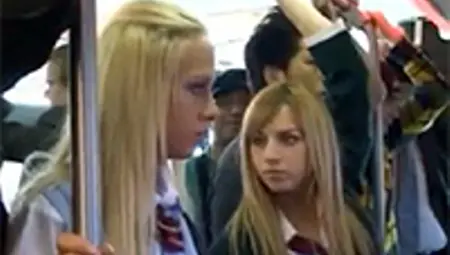 Blonde Girls Fucked In A Full Crowded Bus On Their Way To School