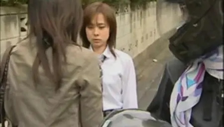 Japanese Milf And Schoolgirl Fucked Together