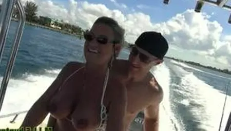 Big Boobed Blonde MILF Fucks On Boat