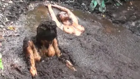 Two Hottie Babes In Mud