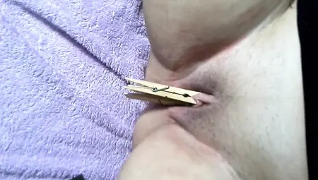 Whipped Slave Punished And Tortured With Clothespins In Pussy