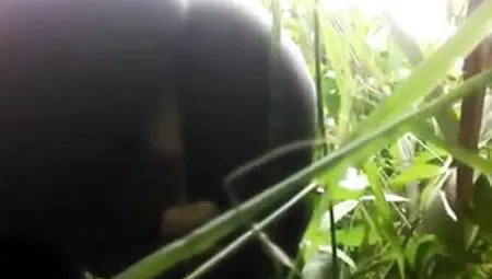 Native Afro Sextoy Masturbating In The Jungle