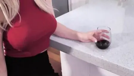 Horny Blonde MILF Invited A Next-door Neighbor For A Drink And Sex