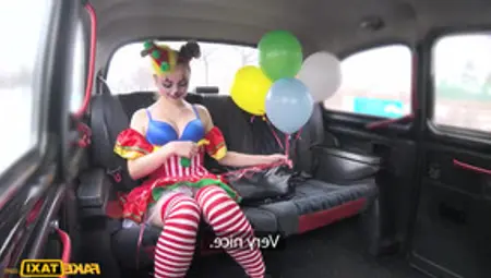 Cute St. Valentine Clown Lady Bug Fucked By Czech Taxi Driver