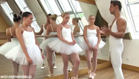 Uniformed Ballerinas Line Up To Suck And Get Thoroughly Fucked