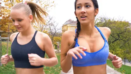 BFFs Explore Each Other's Bodies After Workout
