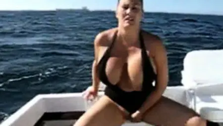 Milf With Big Natural Boobs Sits On Her Dildo In My Boat -