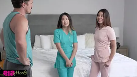 Teen Stepsisters Make A Penis Check Up With Their Cunts!