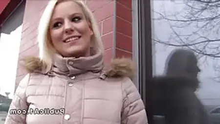 Busty Czech Blonde Gets Huge Cock In Public