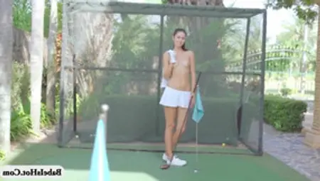 Petite Russian Teen Playing Golf Naked