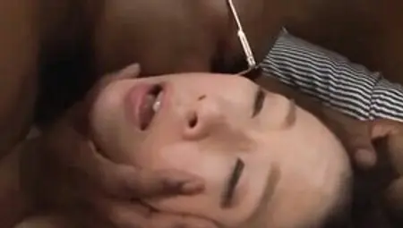 Skinny Japanese Girl Chokes On A BBC And Gets Ravaged