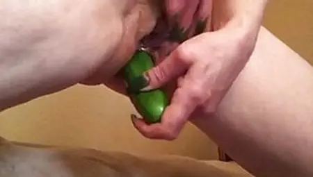 Cucumber In Ass Self Fuck