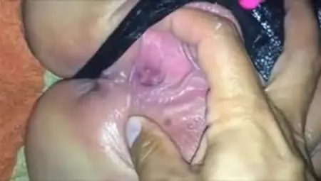 Four Fingers Inside Her Horny Wet Vagina