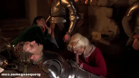 Medieval Role Play Orgy With Kristi Love Swallowing Loads Of Cum