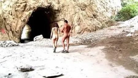 Handcuffed Beach Sub Deepthrotes And Ride Penis Doggy Style
