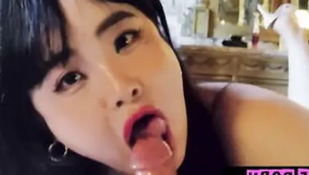 Lucky Dude Stuffs His Sausage Into Plumpy Chinese Bimbos's Mouth And Shoots His Cum Deep Inside Her Throat