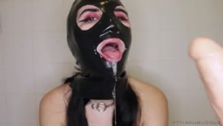 Pee Play + Spit + Latex Blowjob (preview)- Succubus Kitty