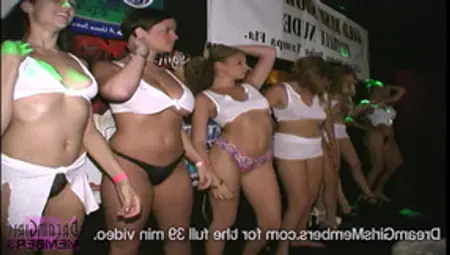 College Girls Get Naked In A Wild Wet T-shirt Contest!