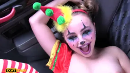 Young Cute Valentine Clown Lady Bug Fucked By Cab Driver