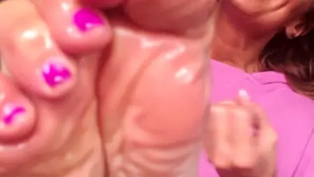 Sockjob By A Beautiful Blonde Foot Fetish Ne