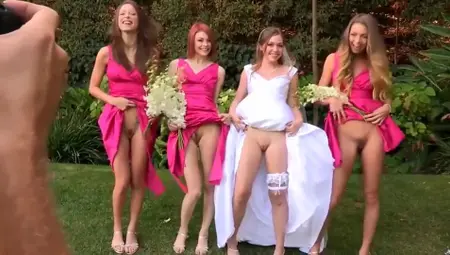 Bride To Be And Her Three Bridesmaids