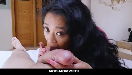 PervMom - Filipina Stepmother Gives Handjob And Gets Fucked