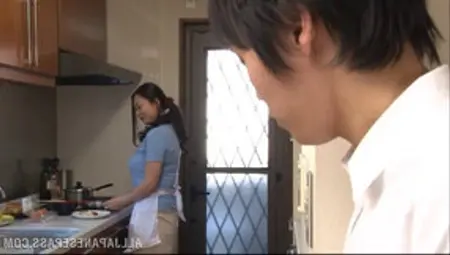 A Very Good Japanese Wife Cooks Him Dinner And Gives A Handjob