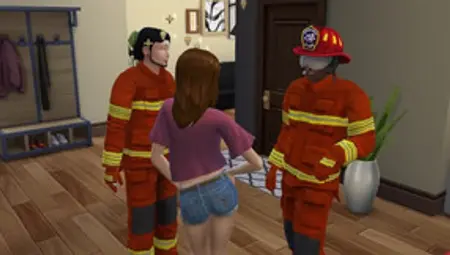 Sims 4 - Common Days In The Sims  Thanking These Handsome Firefighters For Saving Me