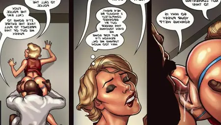 Beautiful White Babes Ravaged By Massive Black Dicks In A Porn Comic