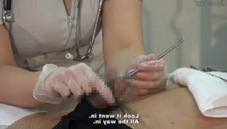 Japanese Nurse Shoves Urethral Boogie Into Patient&#039;s Penis